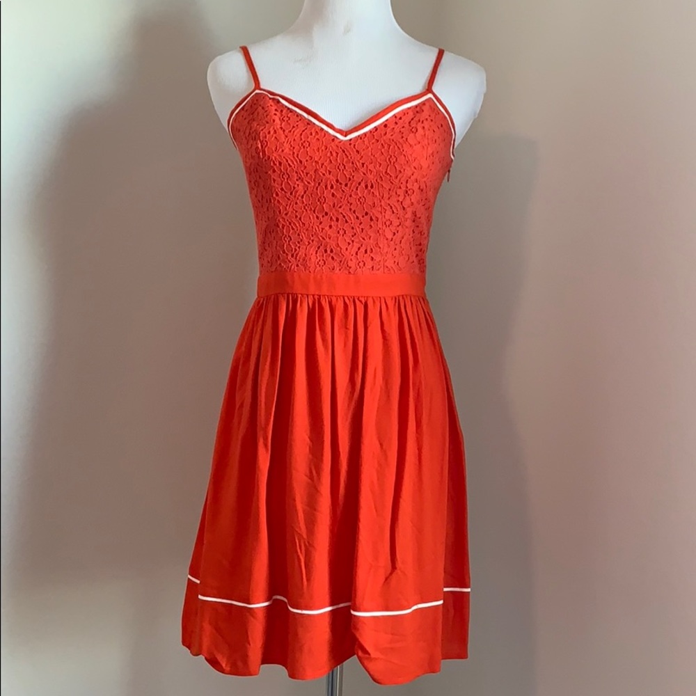 Lauren Conrad Orange Eyelet Summer Dress